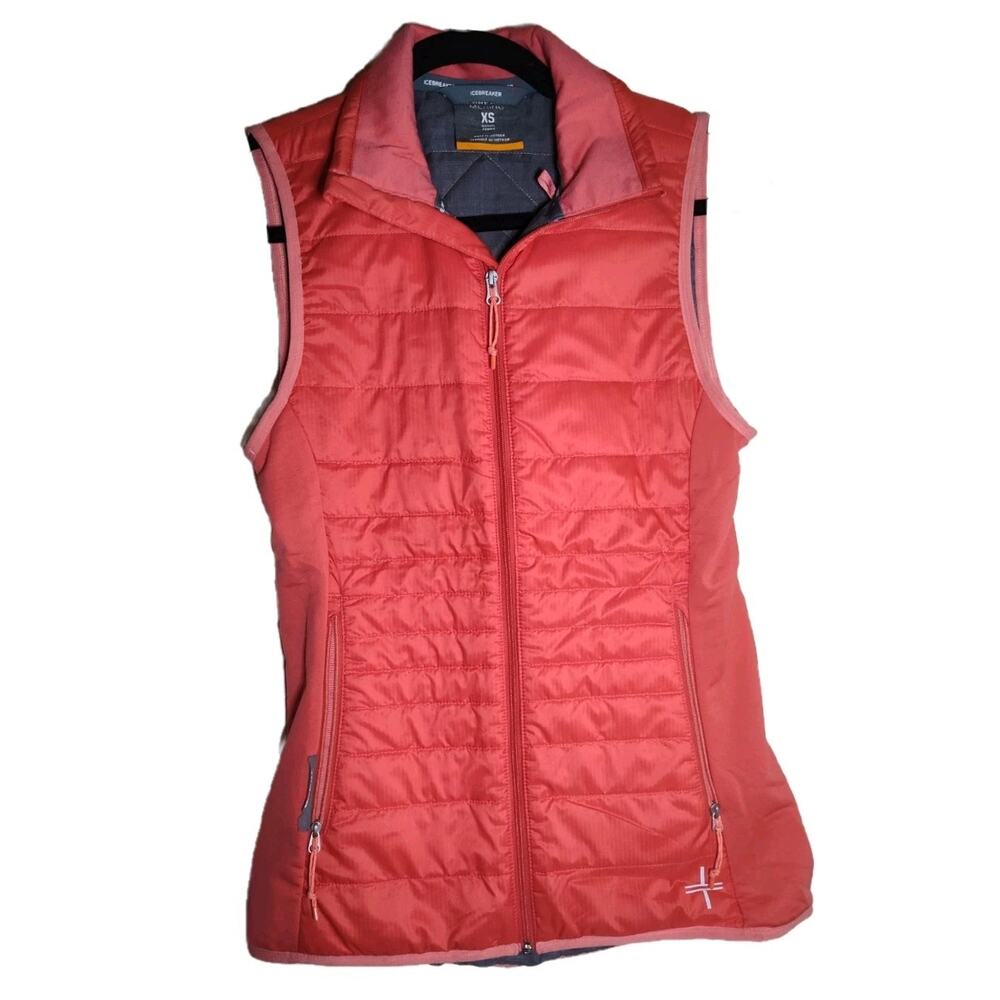 Icebreaker‎ Merino Pink MerinoLoft Wool Women's Vest Jacket Size XS